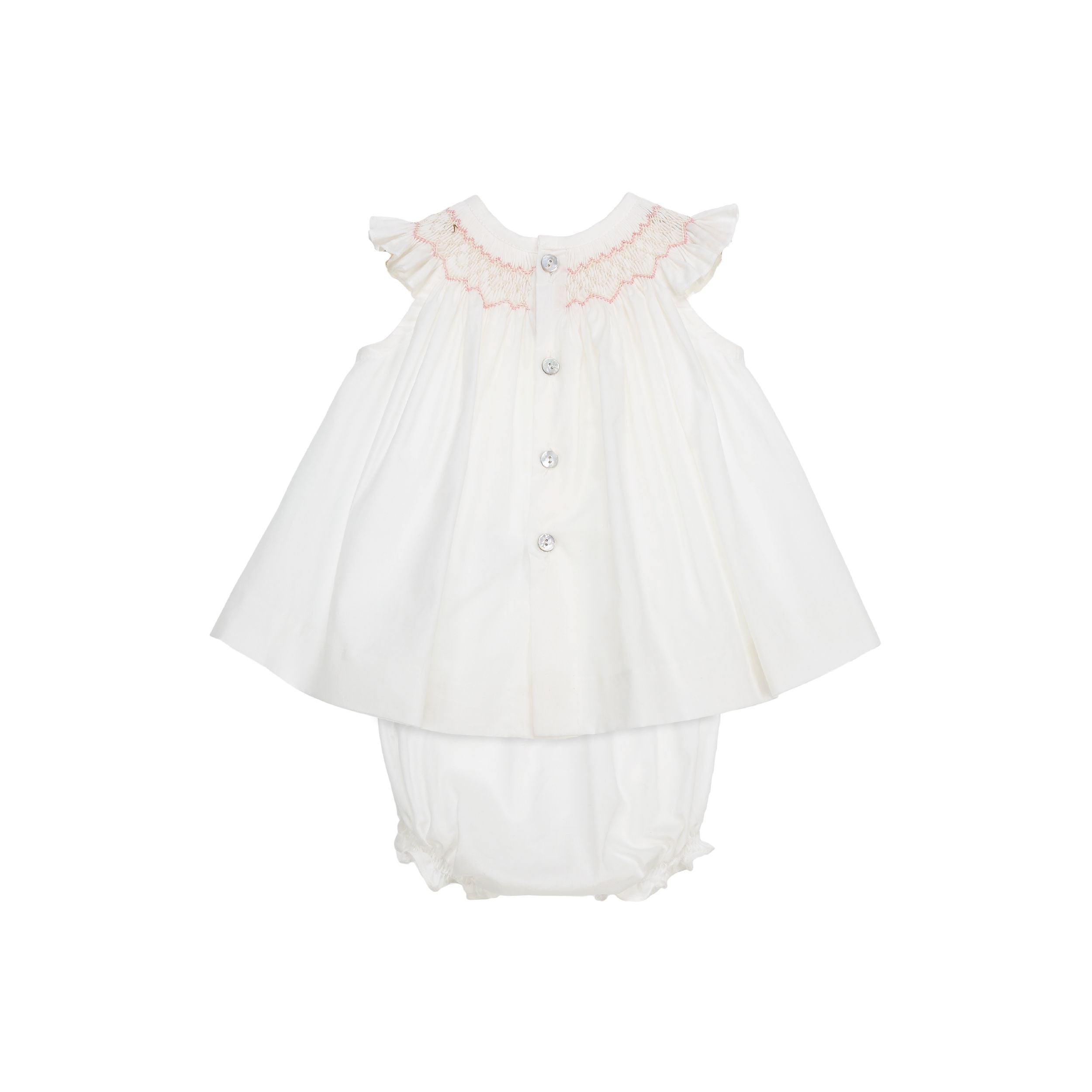 Elegant Hand-Smocked Baby Girl Dress Set