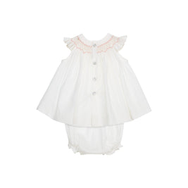Elegant Hand-Smocked Baby Girl Dress Set