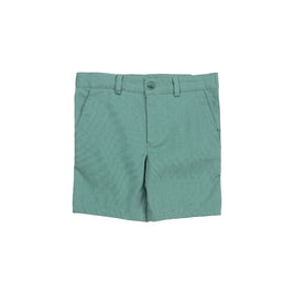 Boys Striped Cotton Shirt & Green Shorts Set