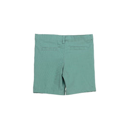 Boys Striped Cotton Shirt & Green Shorts Set