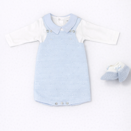 Carlos Knit Romper Set -Collar Shirt & Booties