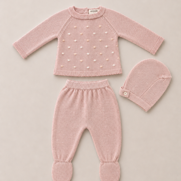 Baby 3 Piece Outfit with Dots Detail