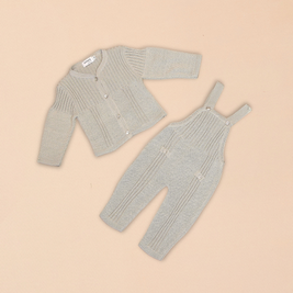 Rafael Knit Cardigan & Trousers with White Embroidered Shirt