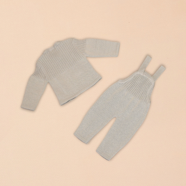 Rafael Knit Cardigan & Trousers with White Embroidered Shirt