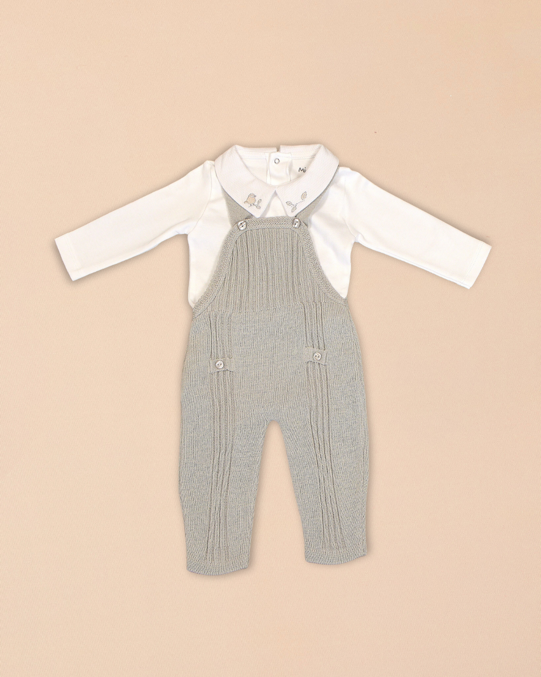 Rafael Knit Cardigan & Trousers with White Embroidered Shirt