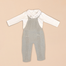 Rafael Knit Cardigan & Trousers with White Embroidered Shirt