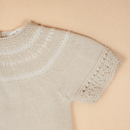 Clay Knit Top & White Bloomers