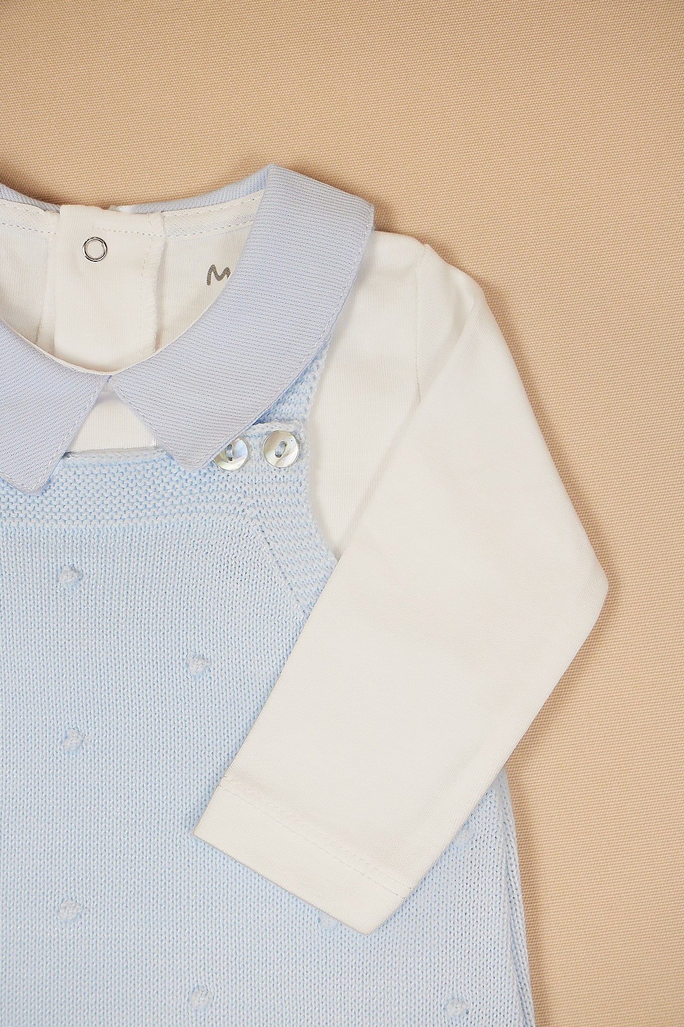 Carlos Knit Romper Set -Collar Shirt & Booties