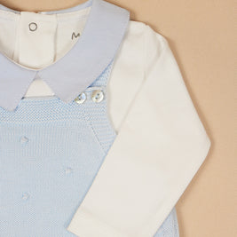 Carlos Knit Romper Set -Collar Shirt & Booties