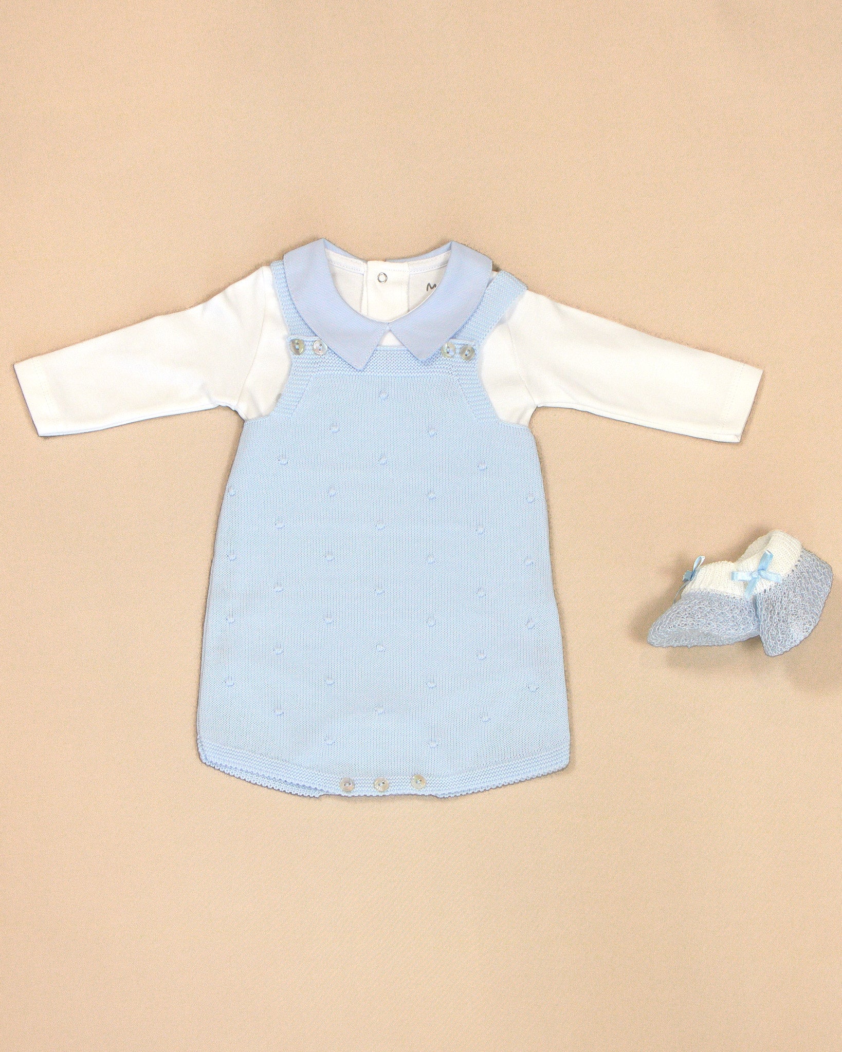 Carlos Knit Romper Set -Collar Shirt & Booties