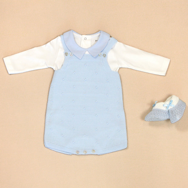 Carlos Knit Romper Set -Collar Shirt & Booties