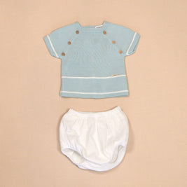 Taylor Knit Top with White Bloomers