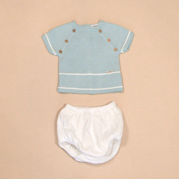 Taylor Knit Top with White Bloomers