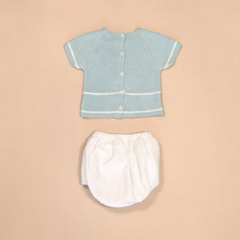 Taylor Knit Top with White Bloomers