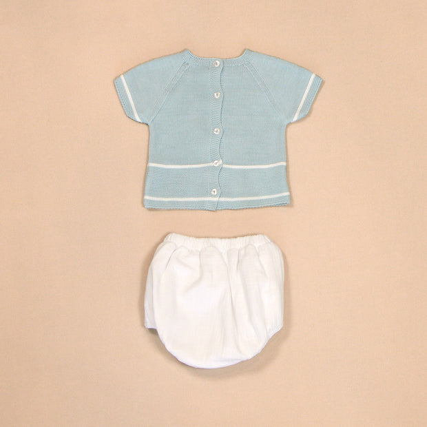Taylor Knit Top with White Bloomers
