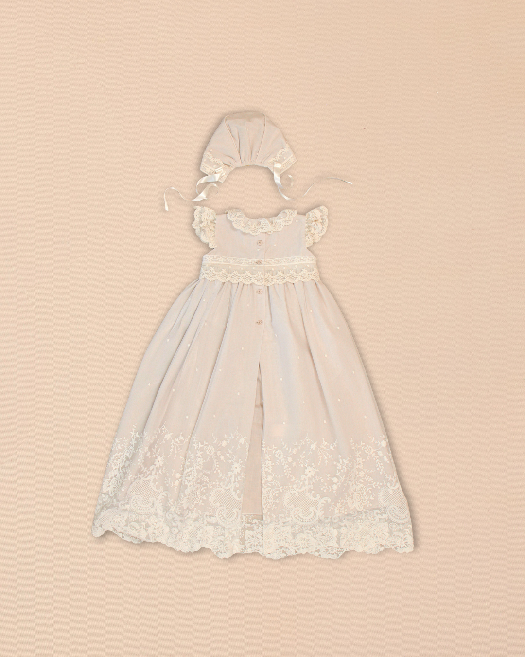 Diana 2 Piece - Baptismal Gown & Bonnet