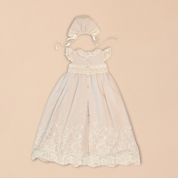 Diana 2 Piece - Baptismal Gown & Bonnet