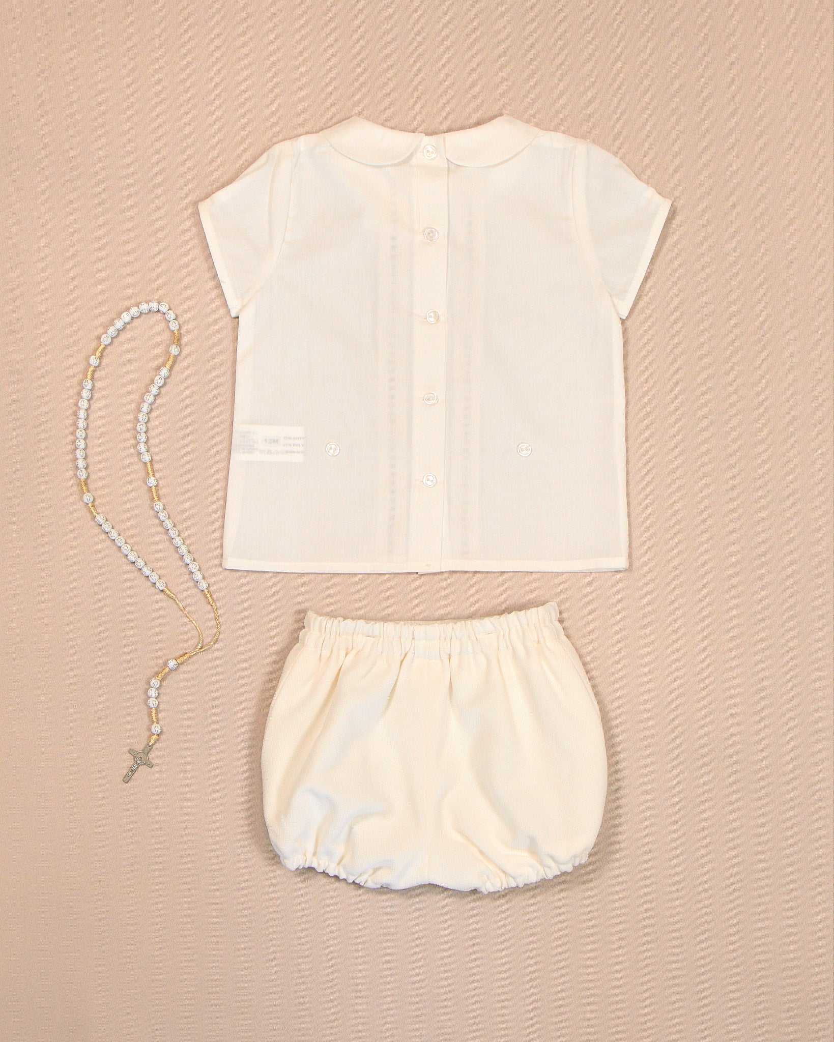 Peter Pan Collar Shirt & Gathered Bloomer Shorts