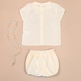 Peter Pan Collar Shirt & Gathered Bloomer Shorts
