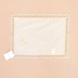 Catherine Baptismal Set – Embroidered Gown, Lace Bonnet & Burp Towel