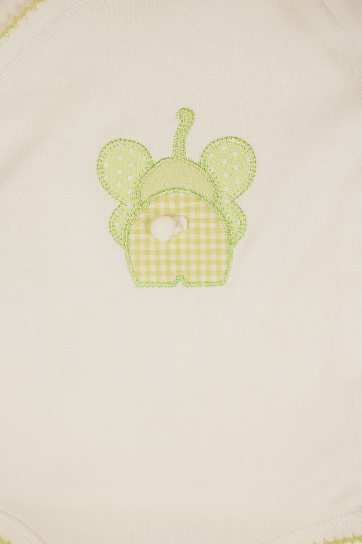 Elephant Cotton Bodysuit with Wrap Design & Appliqué