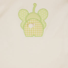 Elephant Cotton Bodysuit with Wrap Design & Appliqué