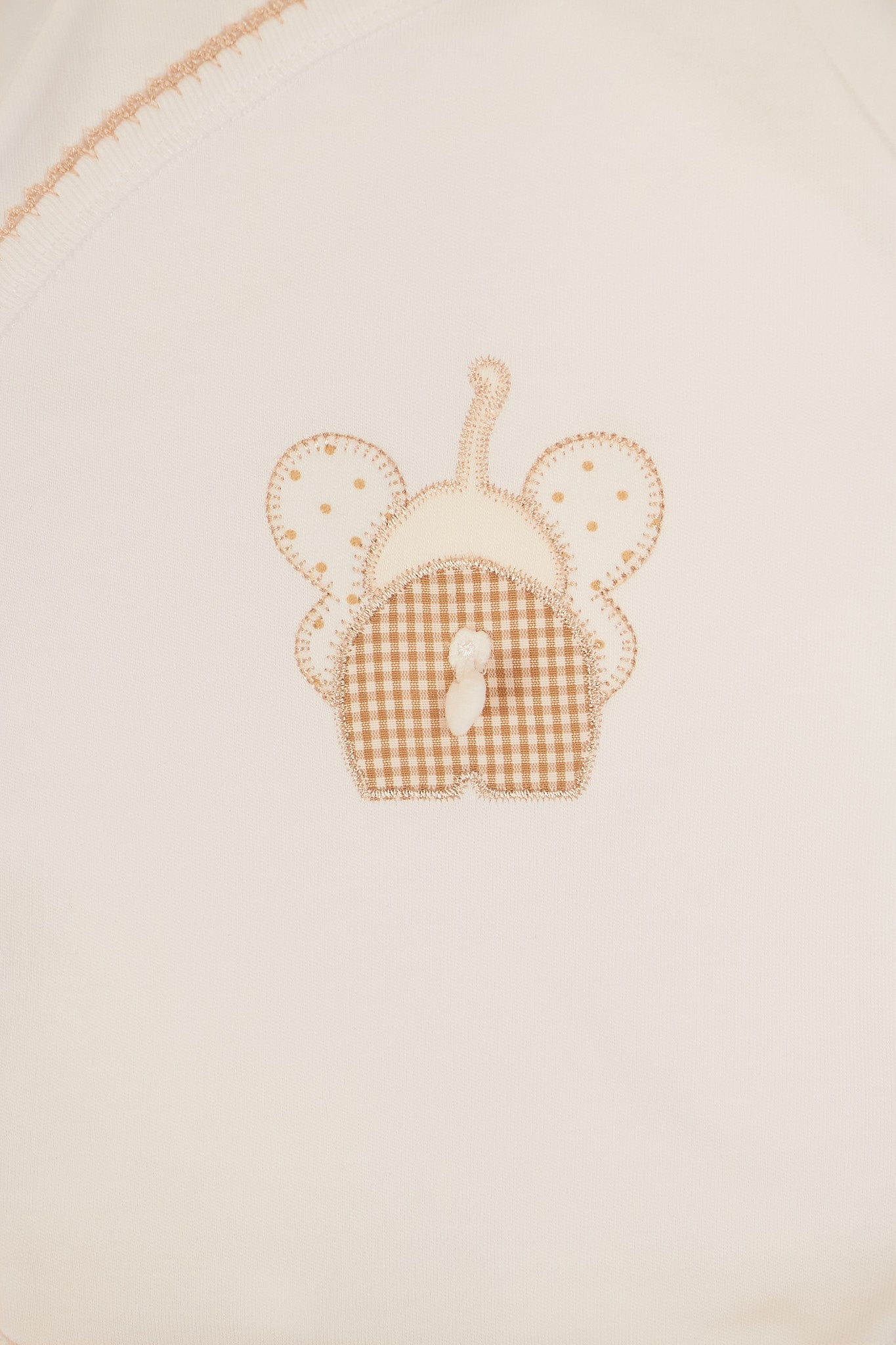 Elephant Cotton Bodysuit with Wrap Design & Appliqué