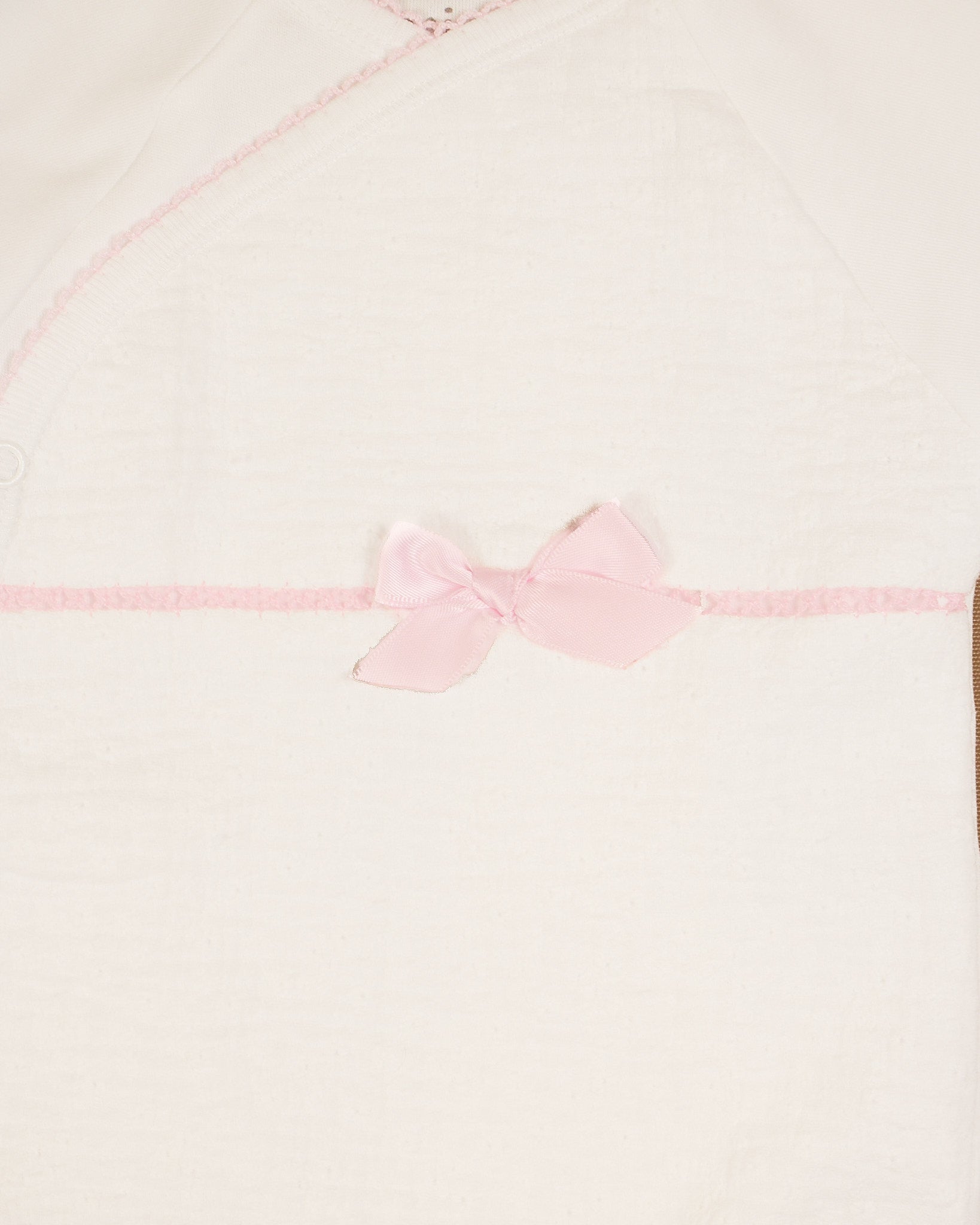 Eyelet Bodysuit with Lace Embroidery & Satin Bow