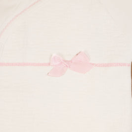 Eyelet Bodysuit with Lace Embroidery & Satin Bow