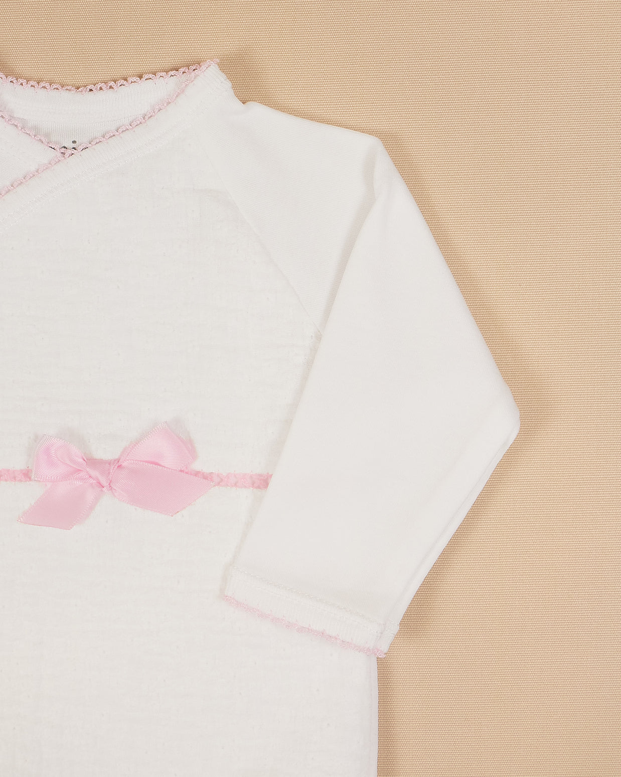 Eyelet Bodysuit with Lace Embroidery & Satin Bow