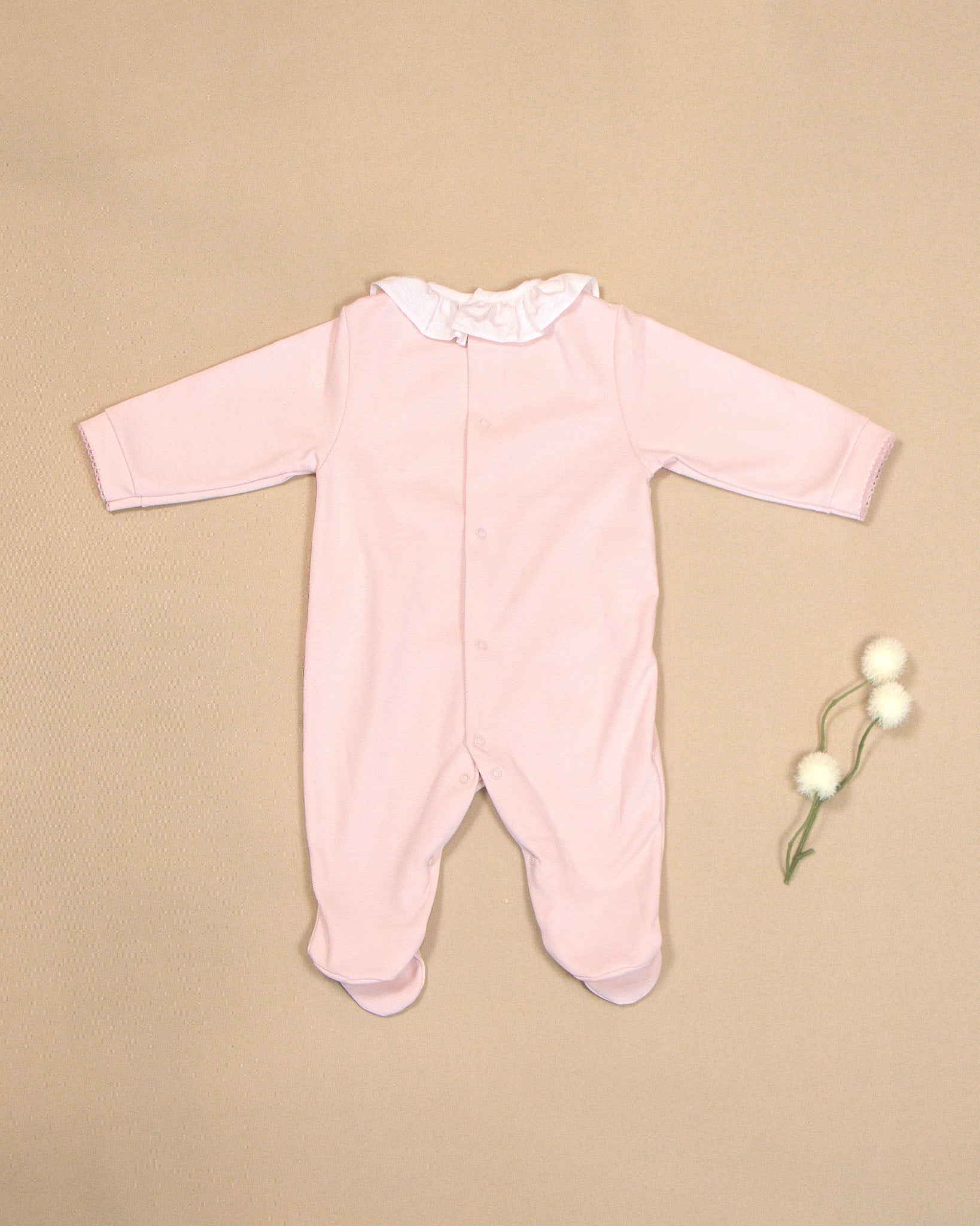 Butterflies Pajama with Embroidery & Ruffled Collar