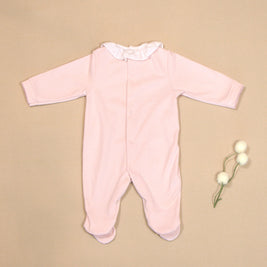 Butterflies Pajama with Embroidery & Ruffled Collar