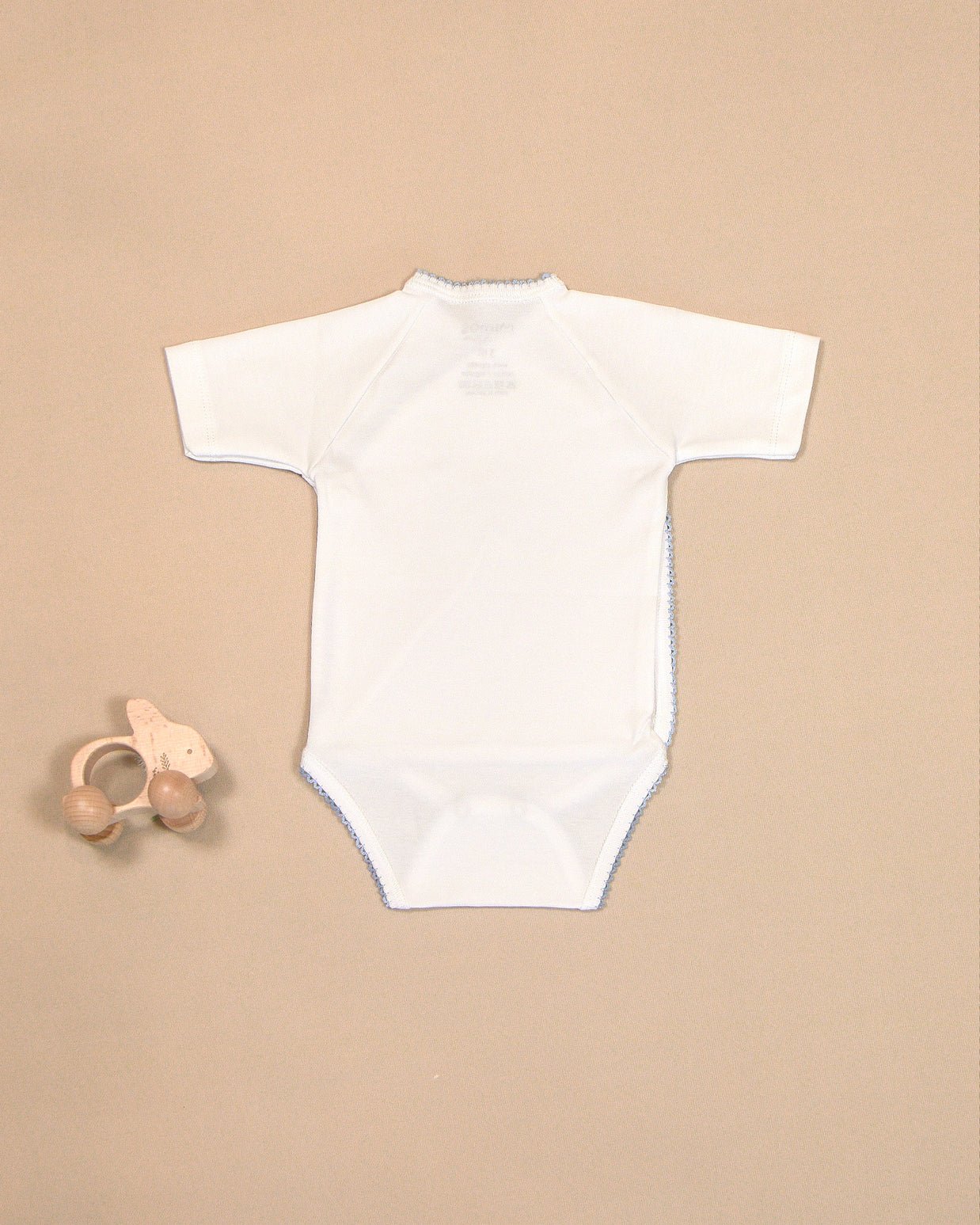 Giraffes Cotton Bodysuit with Wrap Design & Embroidery