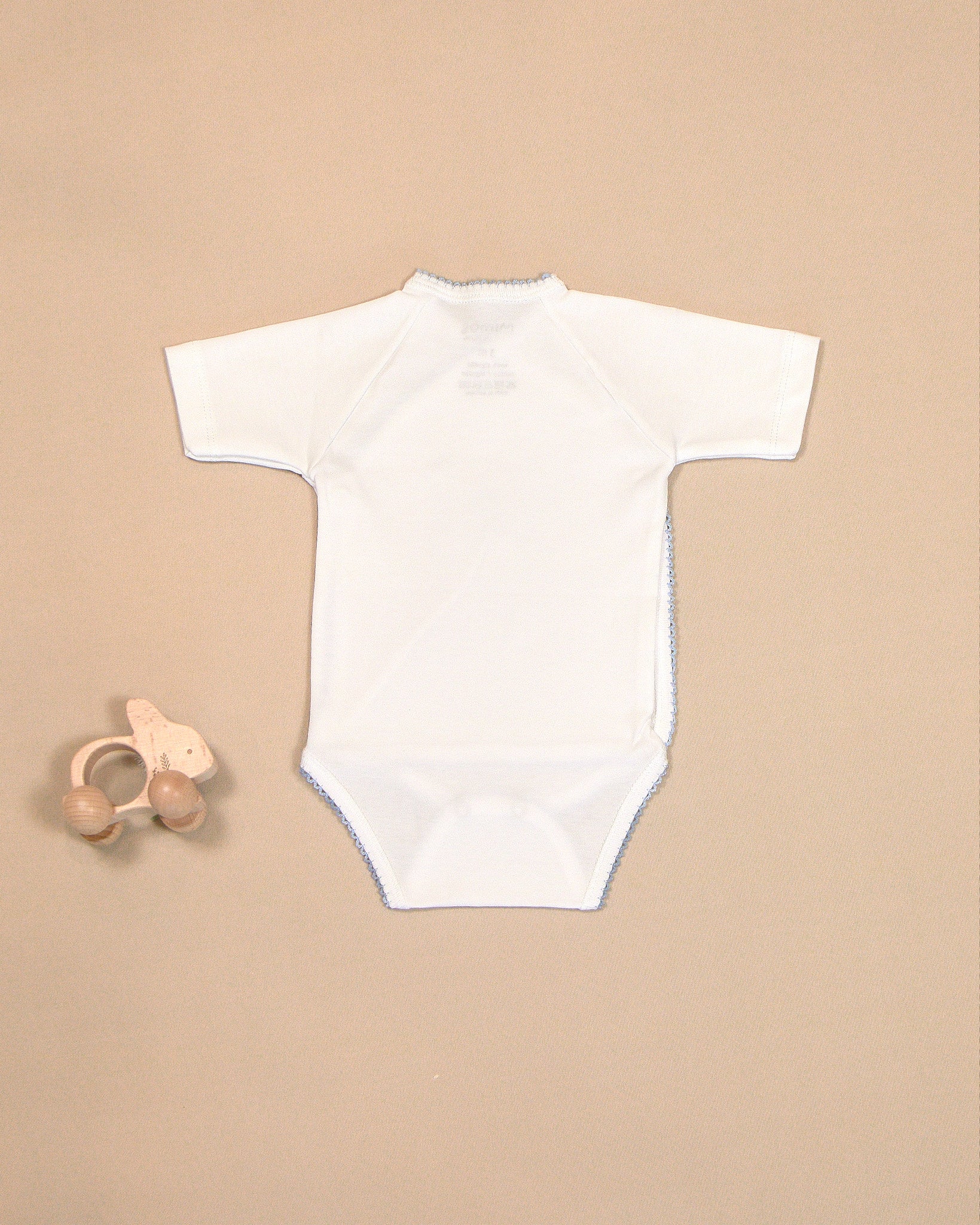 Giraffes Cotton Bodysuit with Wrap Design & Embroidery