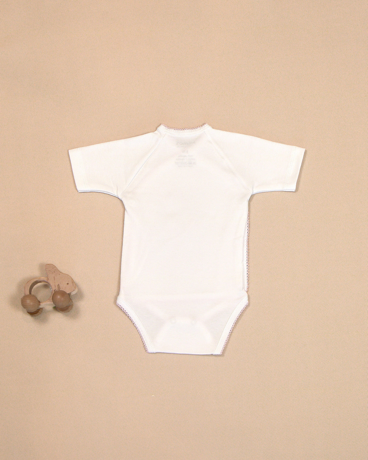 Giraffes Cotton Bodysuit with Wrap Design & Embroidery