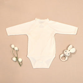 Eyelet Bodysuit with Lace Embroidery & Satin Bow