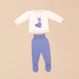 Frost 2 Piece Set – Bunny Motif, Footed Pants