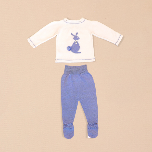 Frost 2 Piece Set – Bunny Motif, Footed Pants