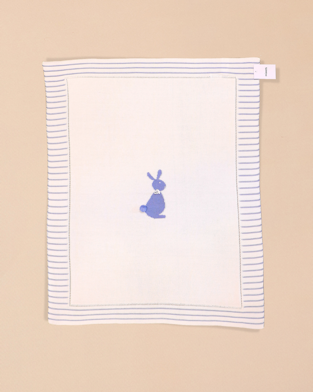 Frost 4 Piece Set – Bunny Motif, Footed Pants, Bonnet & Blanket