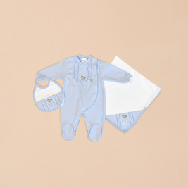 Rocking Horse 3 Piece Onesie, Matching Bib & Blanket