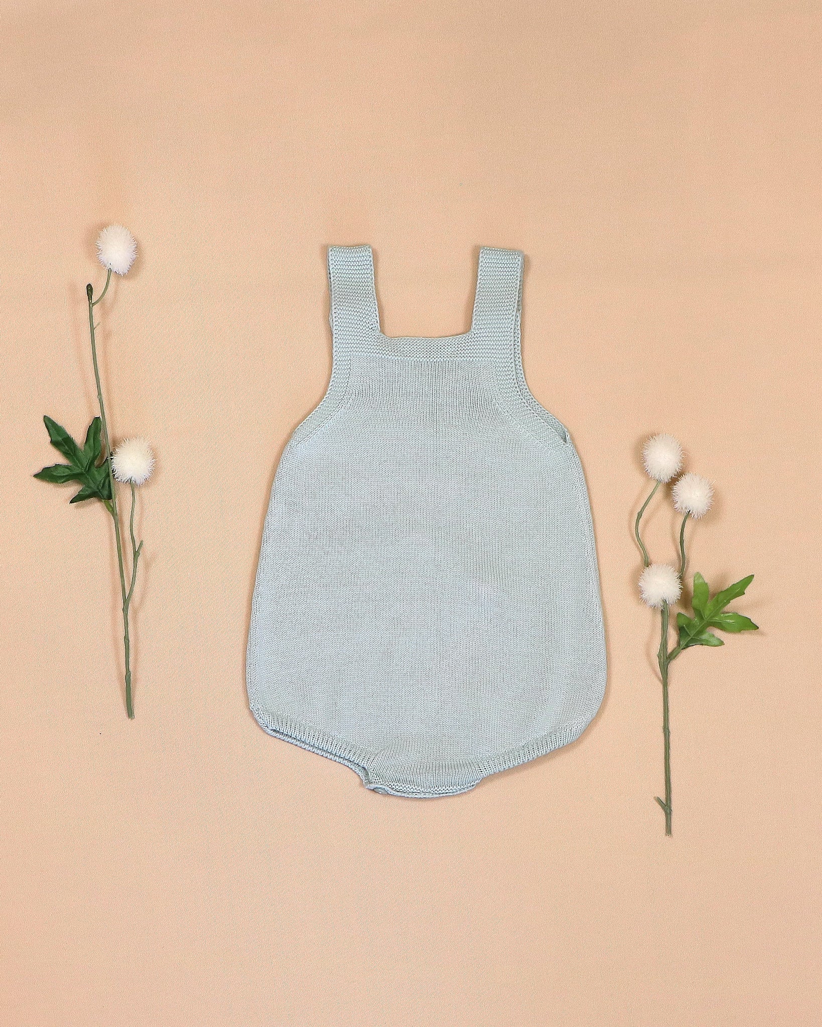 Jade Romper with Bunny Motif & White Top