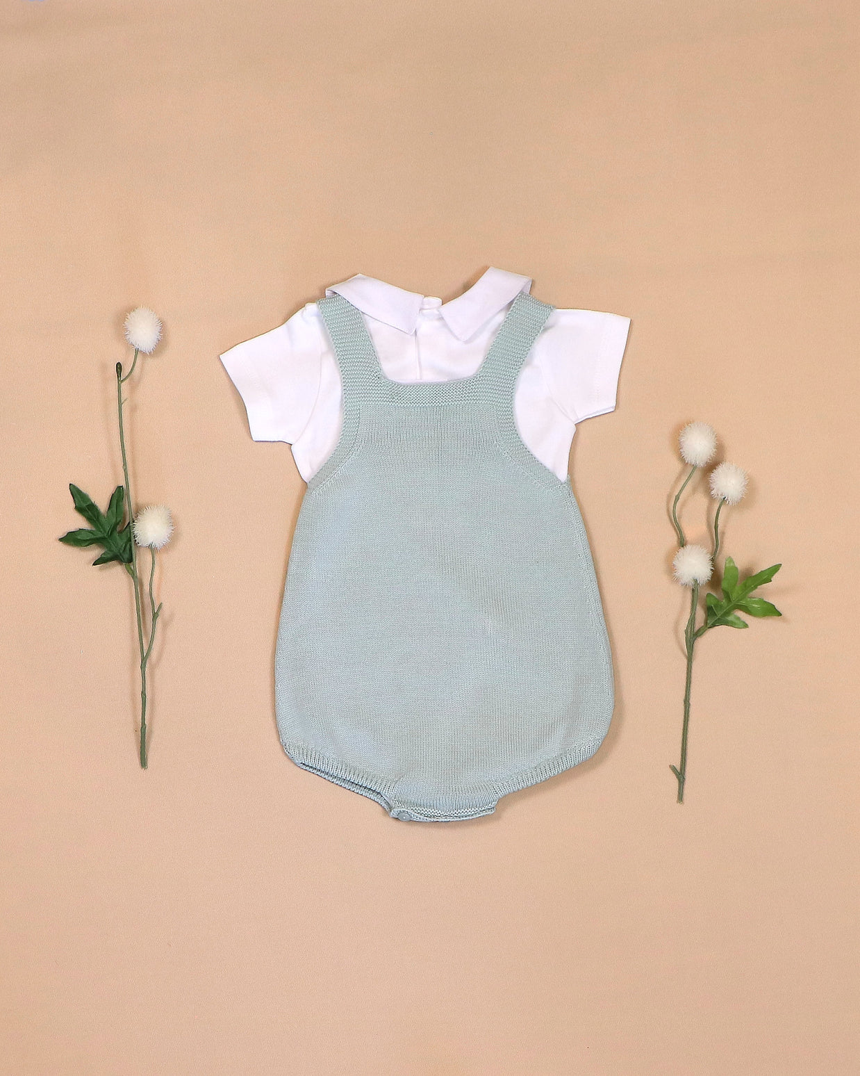 Jade Romper Set with Bunny Motif & Blanket