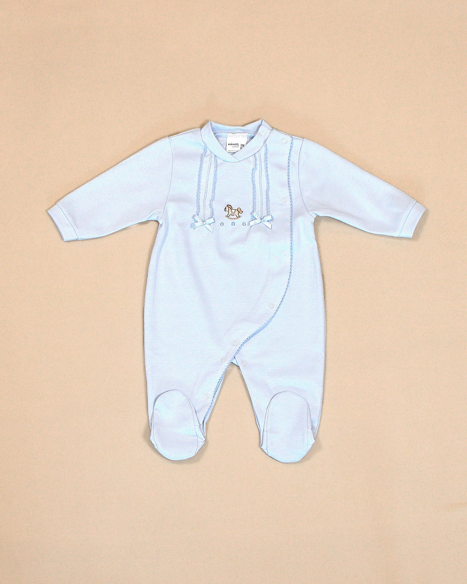 Rocking Horse 3 Piece Onesie, Matching Bib & Blanket
