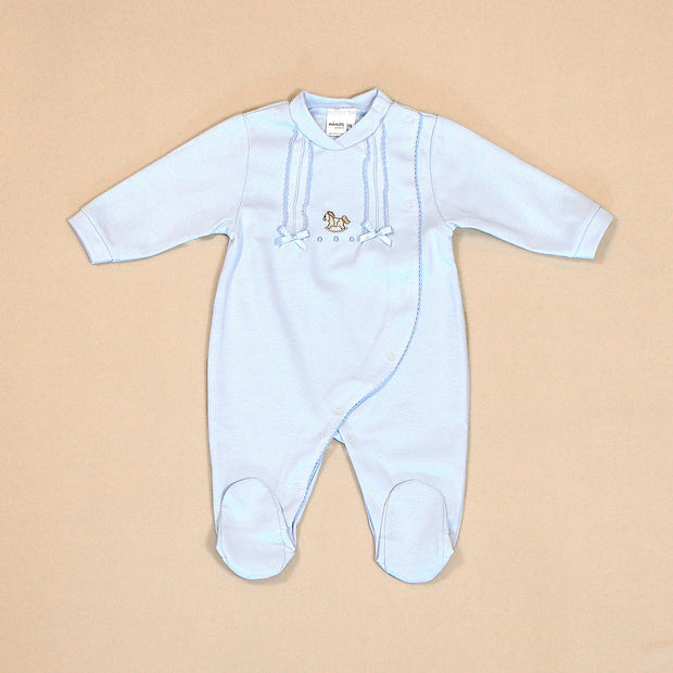 Rocking Horse 3 Piece Onesie, Matching Bib & Blanket