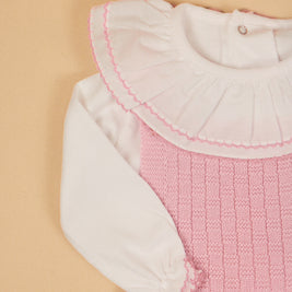 Gabriela Romper with Long Sleeves & Ruffle Collar