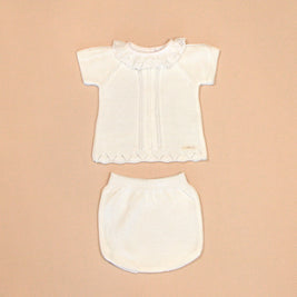 Cristina Ruffle Collar Top and Bloomers