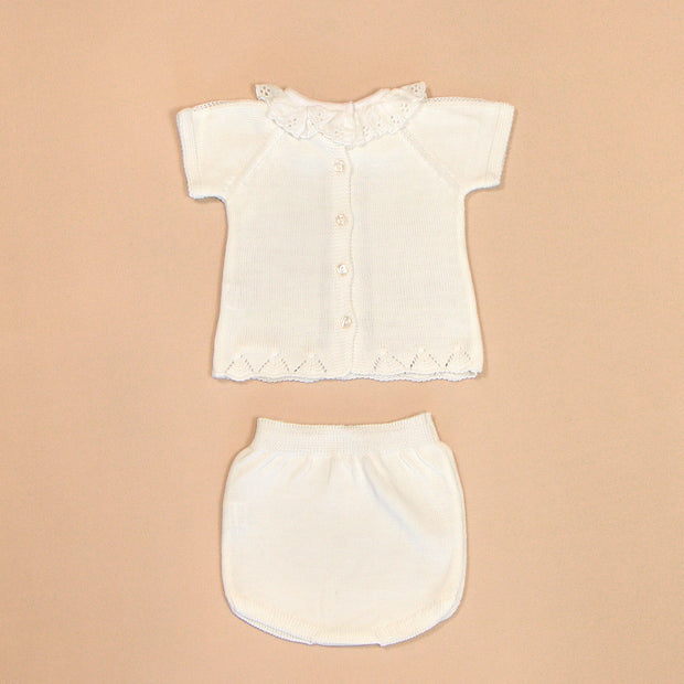 Cristina Ruffle Collar Top and Bloomers