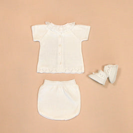 Cristina Ruffle Collar Top and Bloomers