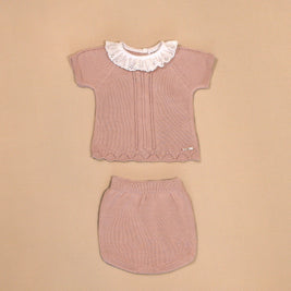 Cristina Ruffle Collar Top and Bloomers