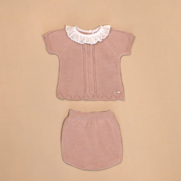 Cristina Ruffle Collar Top and Bloomers